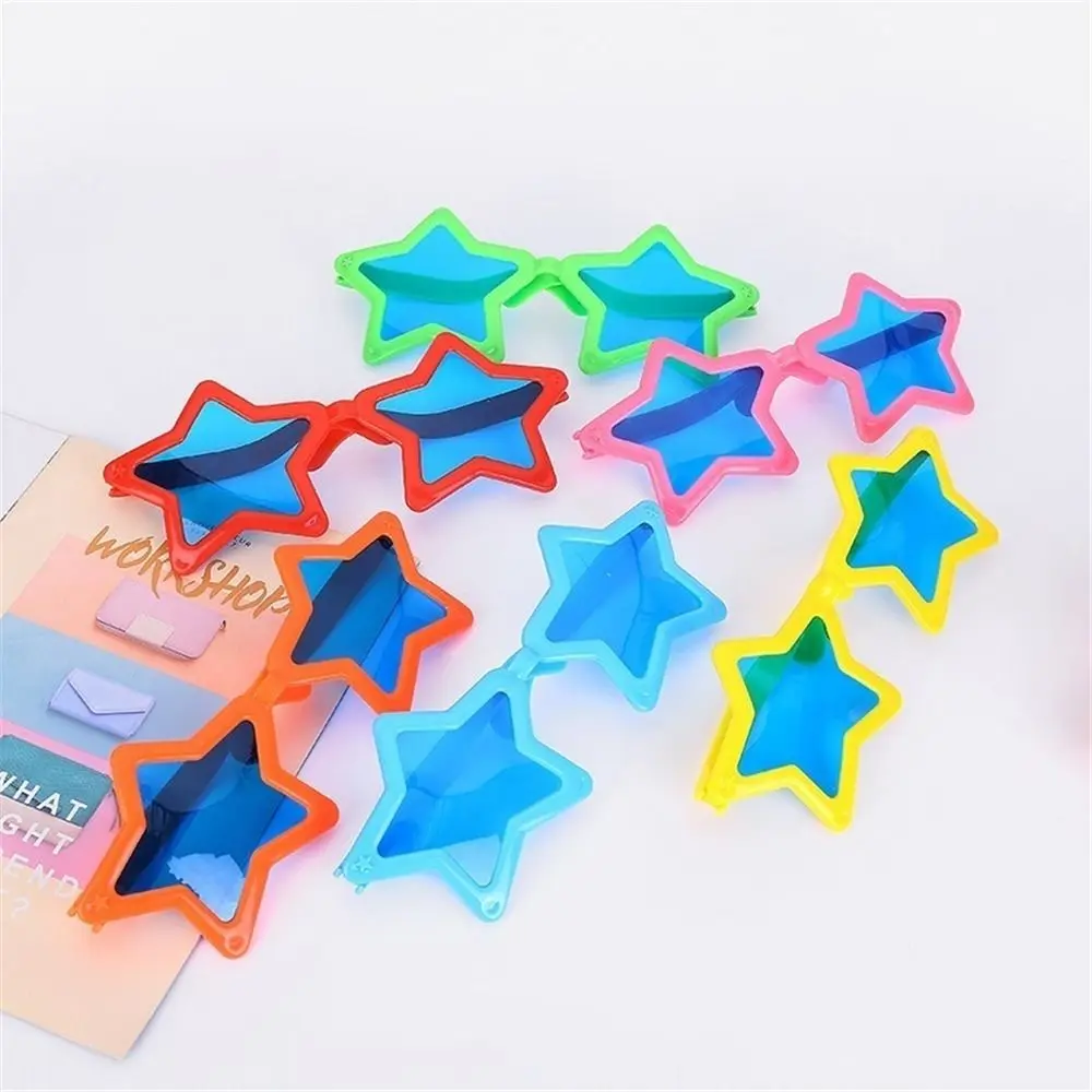 Halloween Carnivals Big Pentagram Glasses Bar Dance Party Colorful Star Shape Sunglasses Novelty Costume Glasses for Adults