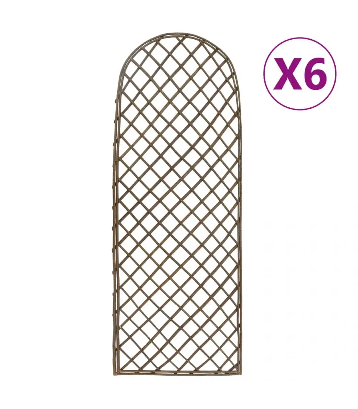 Garden arches garden trellis 6 units 30x120 cm Willow