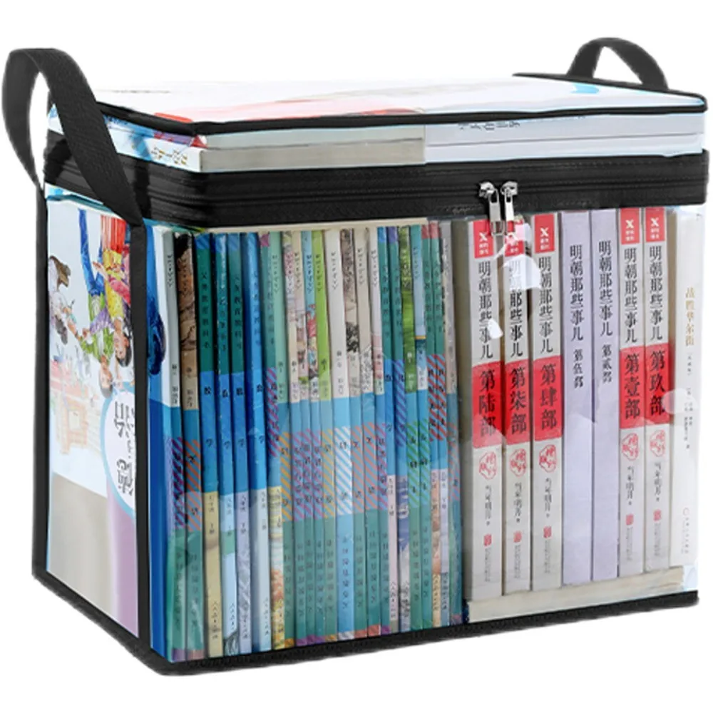 Foldable Book Storage Organizer Box for Students Classroom Use Dustproof Moistureproof Storage Container for Home Office School
