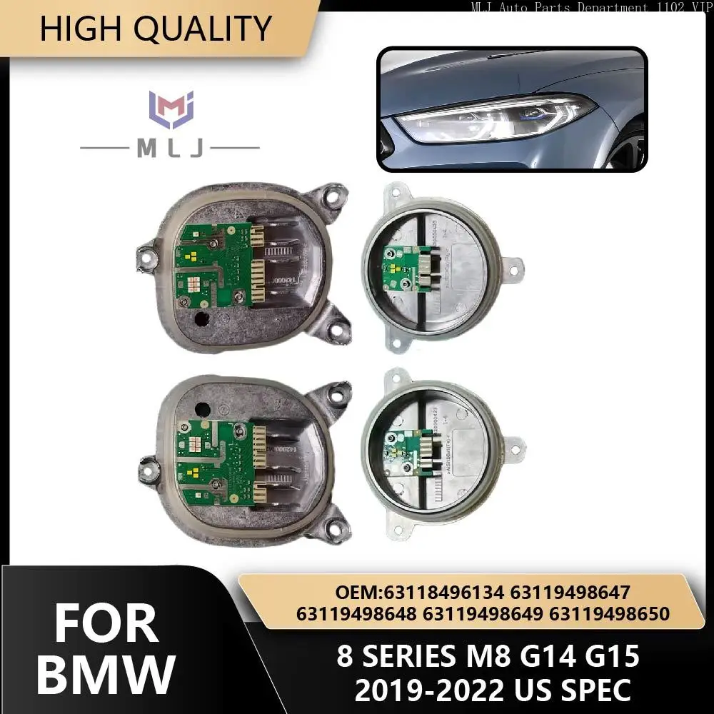 

Для BMW 8 серии M8 G14 G15 2019-2022 (версия для США) Светодиодный модуль фары с белыми ангельскими глазками DRL 63118496134 63119498647/48 63119498649/50