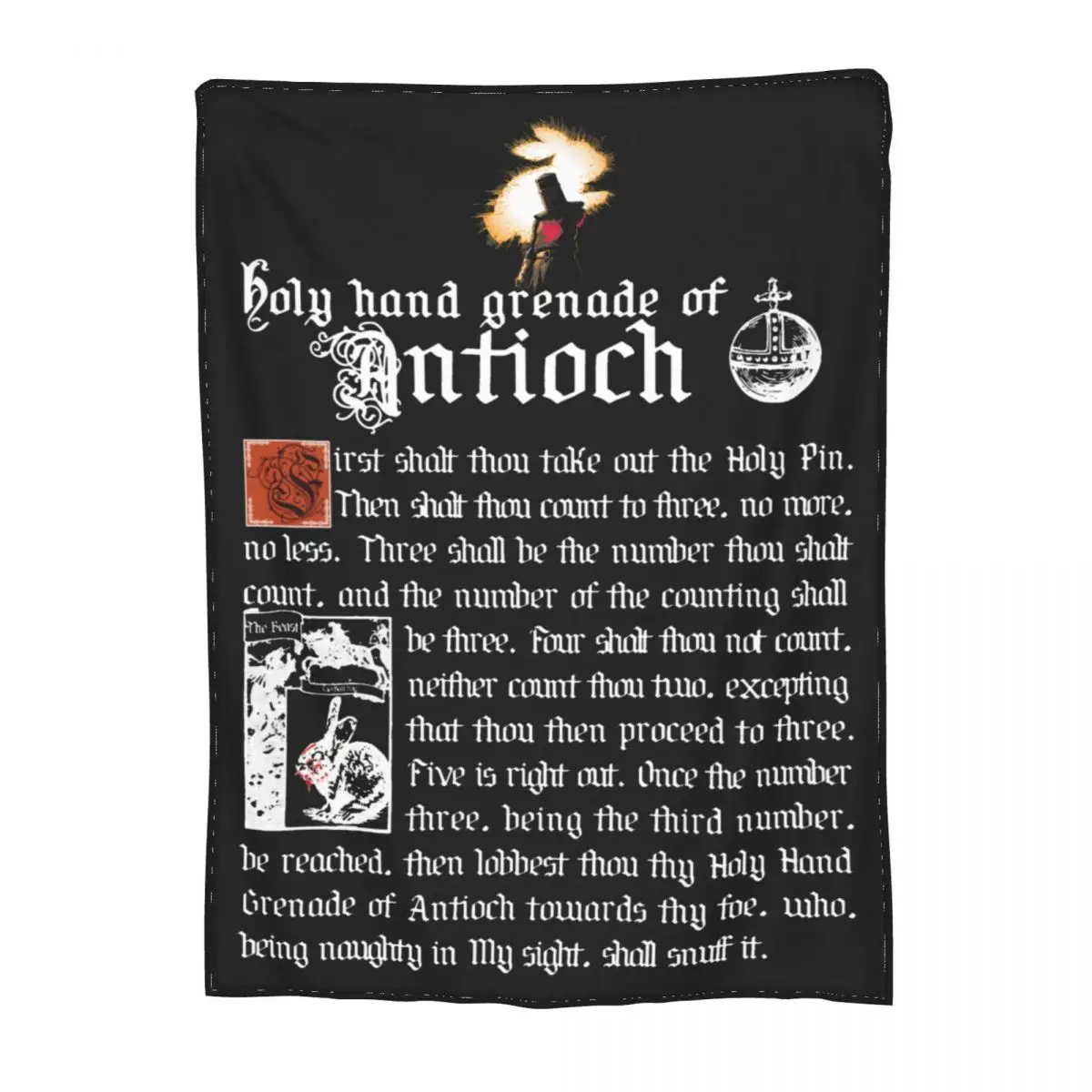 

Comfortable Monty Python The Black Knight Boar Blanket Merch Bed Decorative Killer Rabbit Throw Blankets Ultra-Soft