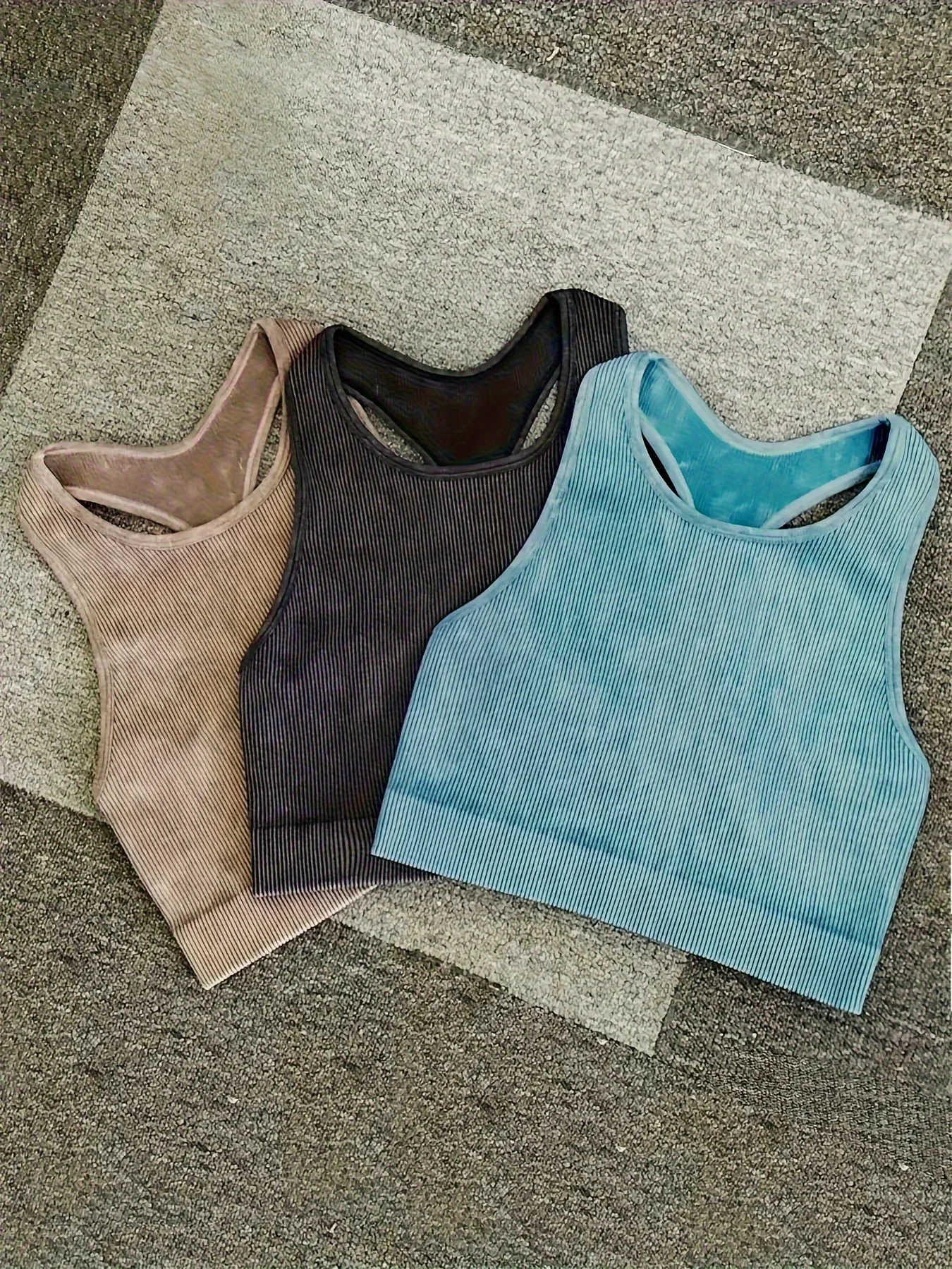 3-Pack Yoga Sports Tops, Women's Moisture-Wicking High-Intensity Racerback Workout Tank Tops