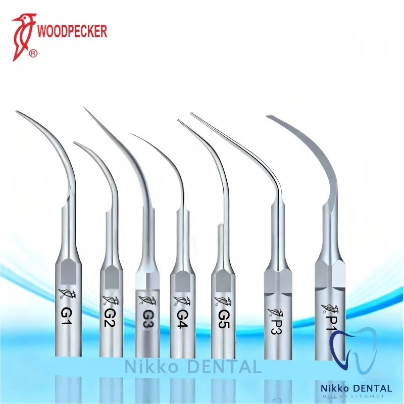 Original Woodpecker Dental 5 Tips Fit HW-5L  Scaler Handpiece  Dental Ultrasonic Scaler Tip Scaling Tips