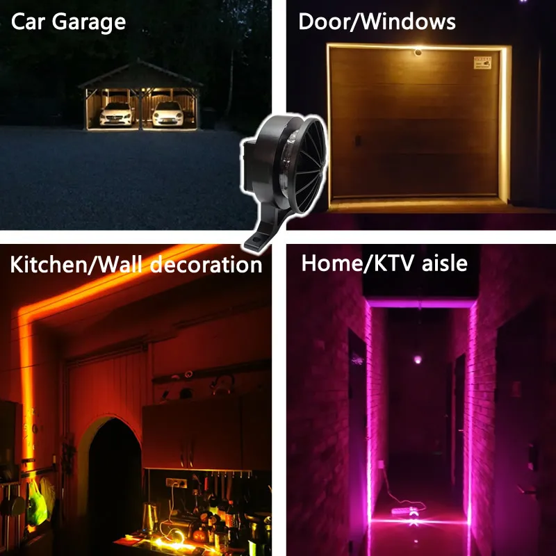 Imagem -03 - Led Window Sill Lights Rgb Door Frame Wall Ktv Hotel Garagem Corredor Decoração Lâmpadas 360 Graus Brilhante 7w 110v 220v Ip67