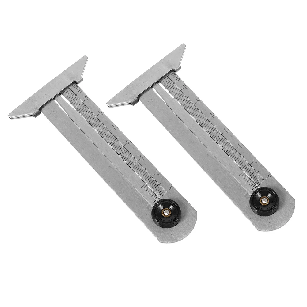 

2Pcs Tire Depth Gauge Iron Wear-Resistant Non-Slip Accurate Measurement for Vehicle Tire Tread 0-60mm Tread Depth Gauge