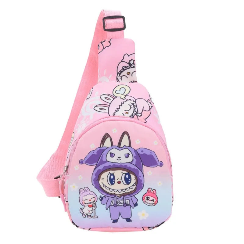 Bolso de pecho para niños Bubble Mart Labubu, bolso de accesorios Popular de dibujos animados para niñas, nuevo bolso de hombro tipo bandolera de un solo hombro, regalo