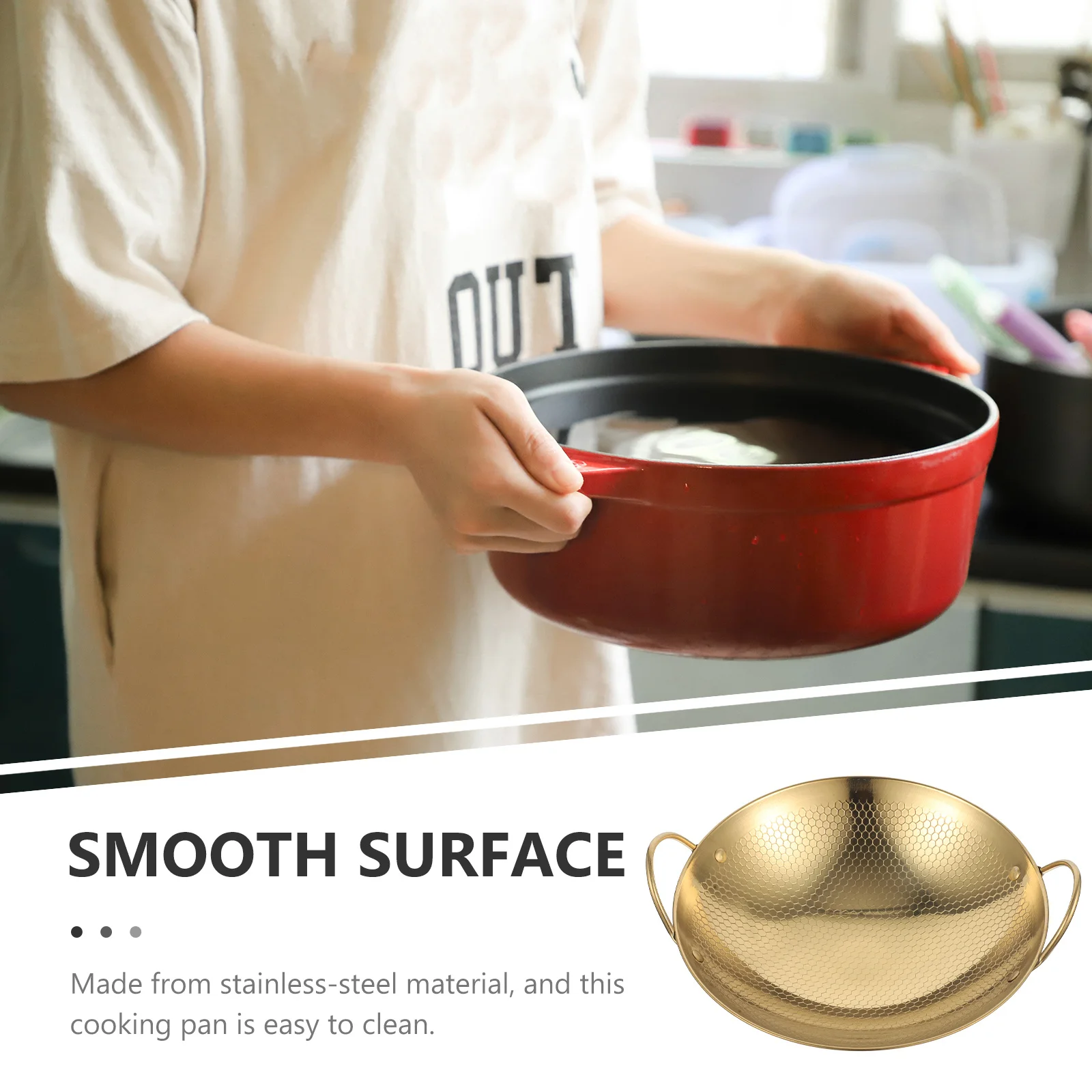 

Cooking Tool Stainless Steel Pot with Handles Small Metal Kitchen Pan for Hot Pot Stock Cooking Vessel
