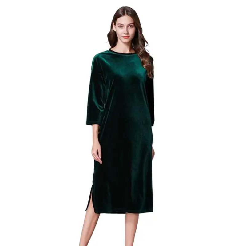 

European style elegance emperament Spring velvet dress Autunm long sleeve party dress Robe Vestidos de verano mujer 2024