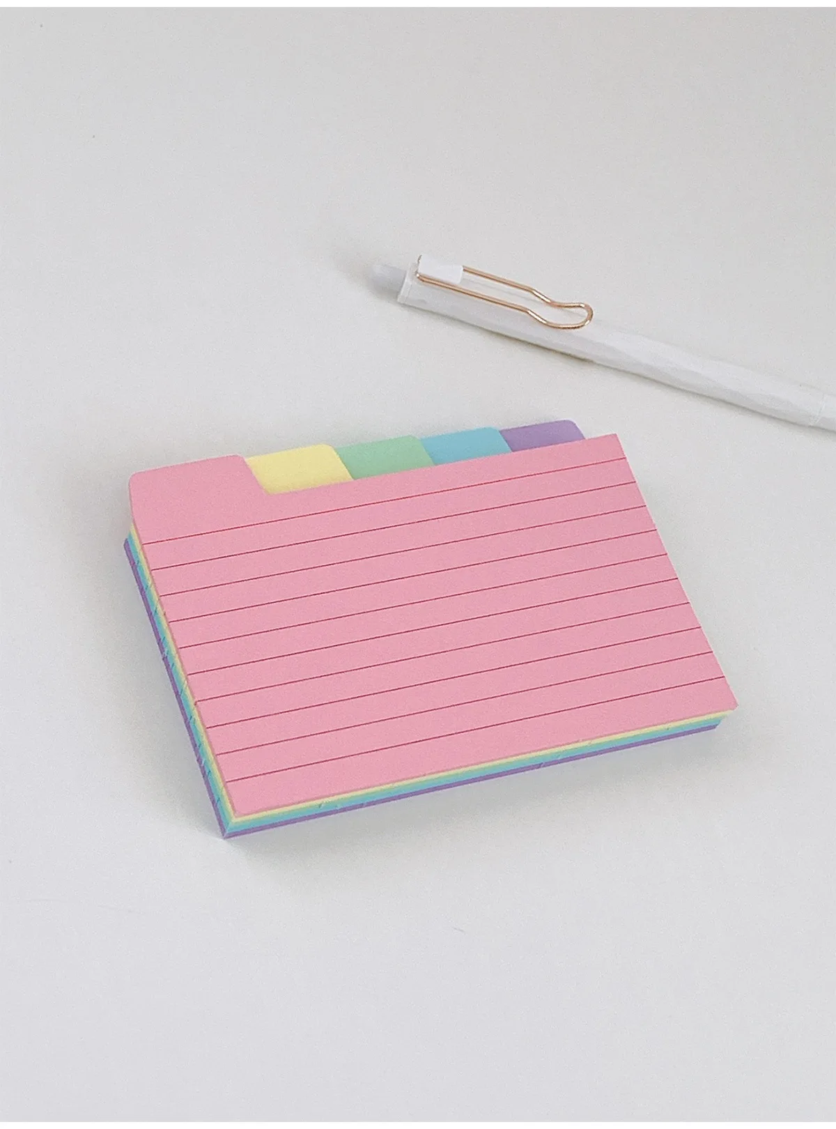 50 Stück Index-Etikettenpapier mit Laschen – 5 Farben, 7,6 x 12,5 cm (2,99 x 4,92 Zoll), 220 g/m2 dick, doppelseitig beschreibbar für einfaches Sortieren – Detail 13