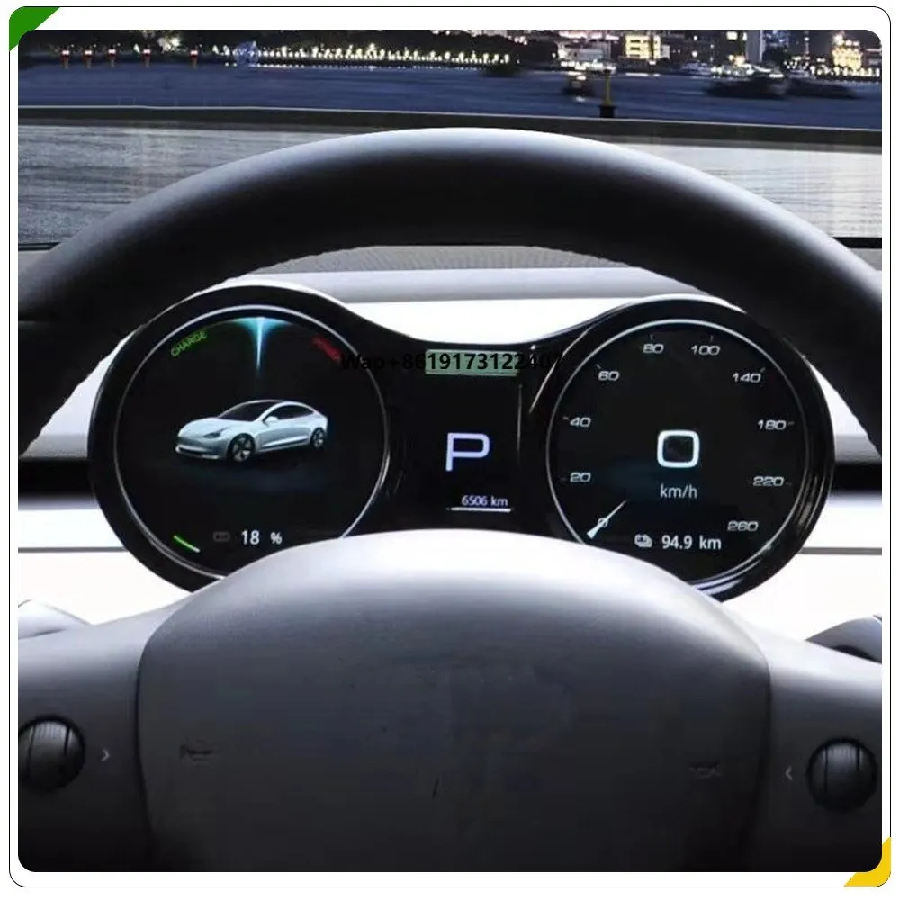 

VJOYCAR Hud Speed Display Digital Car Dashboard Special for Model 3 Smart LCD Displayer with Charging Status