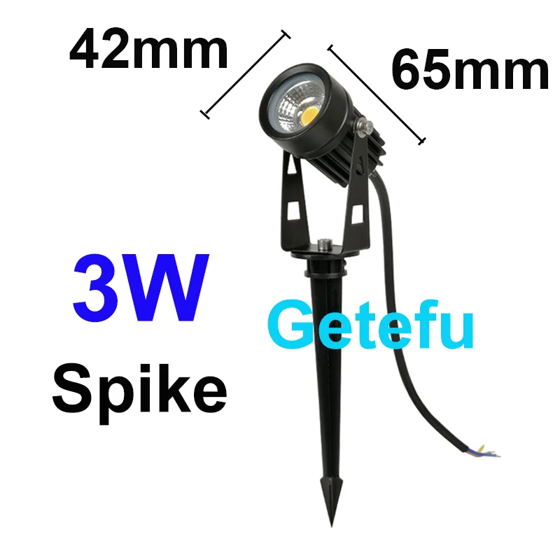 10 Stück Wasserdichte Spike-LED-Gartenleuchten 12V 110V220V Landschafts-Spotlicht IP65 Outdoor LED-Spike-Licht 3W 5W Gartenlampe – Detail 5