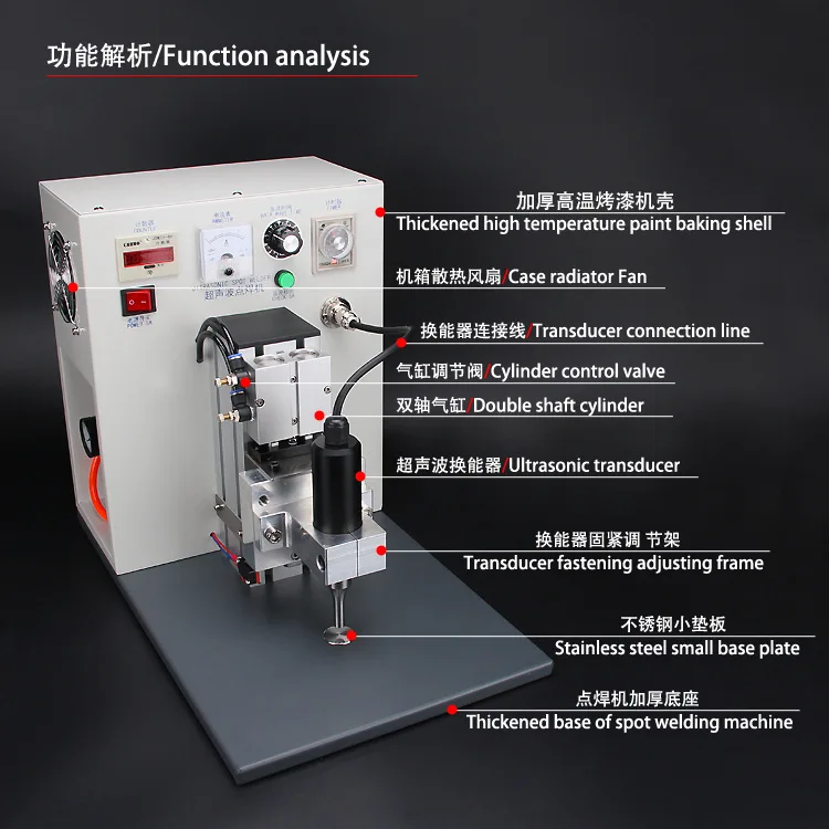 New factory direct sales Qisheng 35KHz horn non-woven bag small handheld 800W ultrasonic spot welding machine 110V/220V
