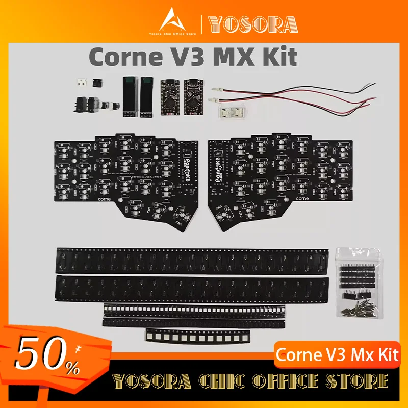 Corne V3 Mx Choc Crkbd Split Keyboard Pcb Positioning Board Corne Cherry V3.0.1 Keyboard Pc Accessories For Split Kit Via