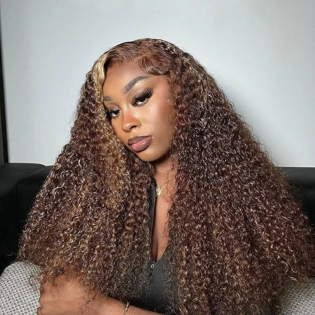 

Highlight Wig Human Hair 13X6 Hd Lace Frontal Wigs 250 Density 13X4 Curly Deep Wave Wigs 30 Inch Brazilian Hair For Black Women