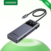 UGREEN Uno USB C HUB 6-in-1 4K60Hz PD100W 10Gbps USB3.2 Splitter Adapter for Laptop Macbook Pro Air USB Expander Docking Station