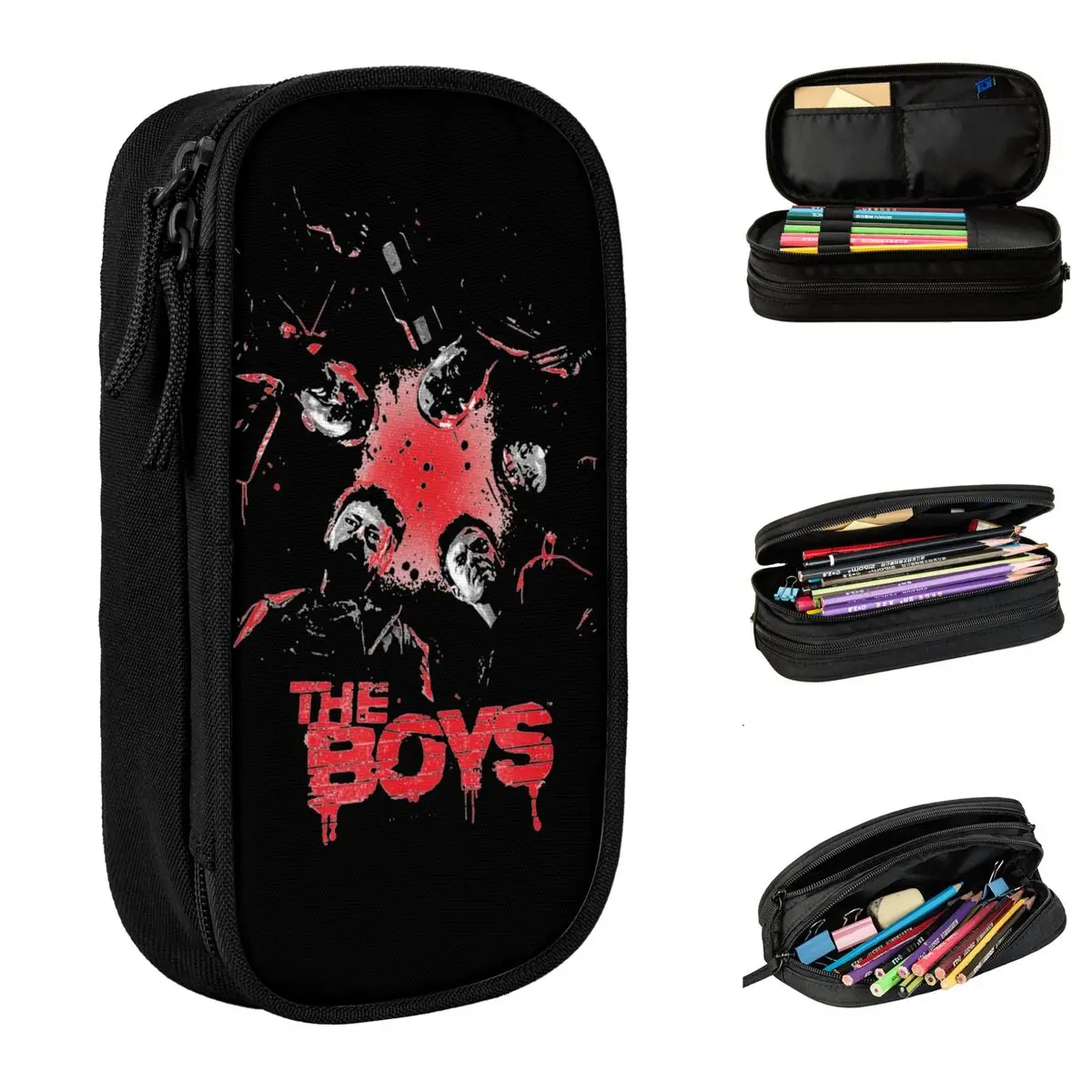 The Boys Season 4 TV Show Pencil Case Double Layer Large-capacity Office Accessories Billy Butcher Pen Case Perfect Gifts