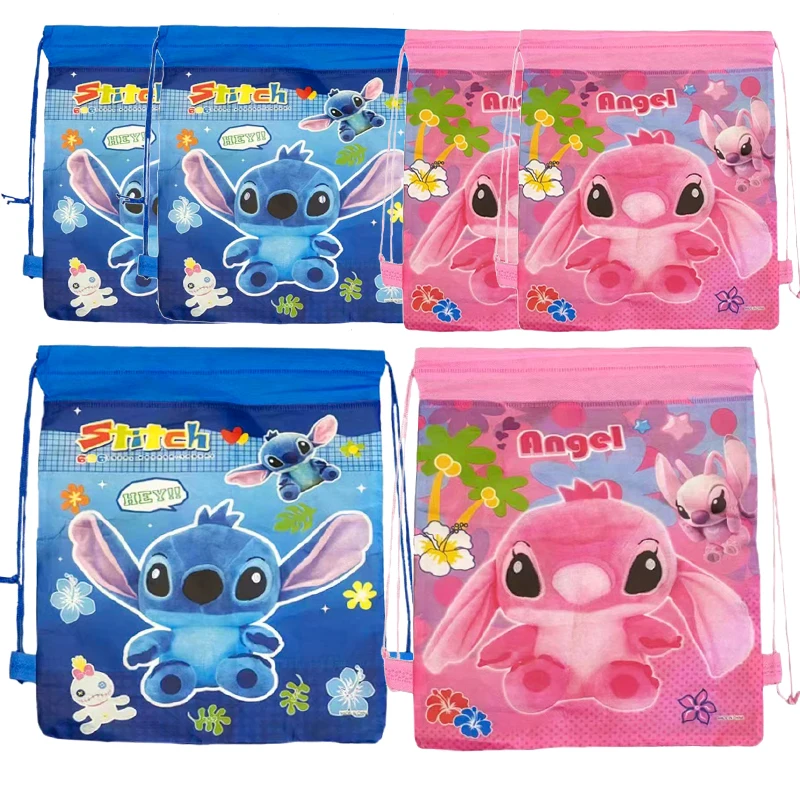 48/12PCS Loli Stitch Party Gift Bag Couple Stitch Candy Bags Child Party Loot Bags Boy Girl Birthday Dropshiping Party Decor