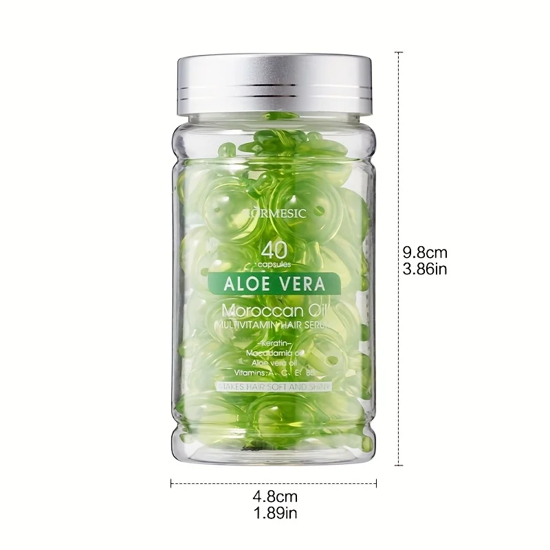 الألوة جوهر الزيت المغربي للعناية بالشعر كبسولة زيت جوهر، جوهر الترطيب