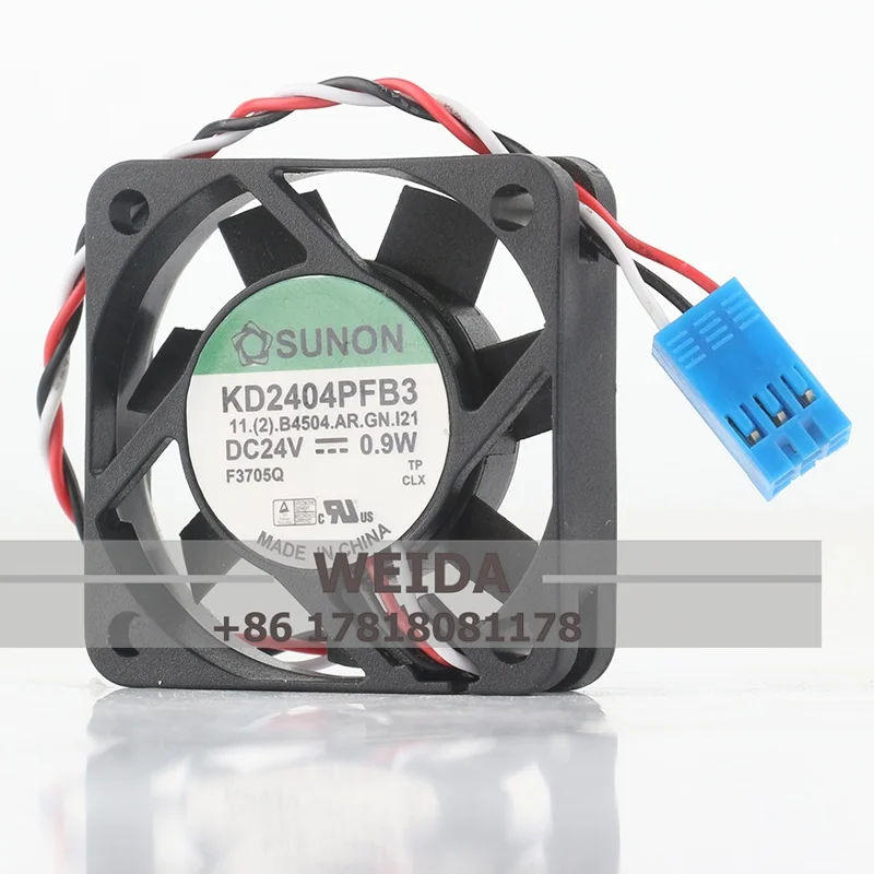 Chassis fan SUNON KD2404PFB3 24V 0.9W 4CM 4010 3-wire stop alarm converter Cooling fan Original plug 4*40*10MM