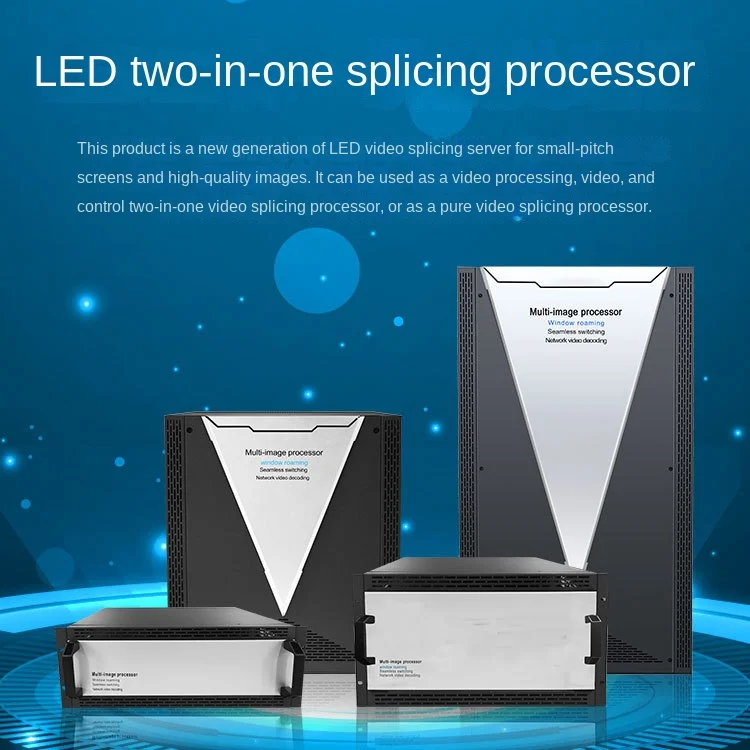 LED 2-in-1 splicing processor with multiple monitoring and backup design, flexible configuration and convenient operation