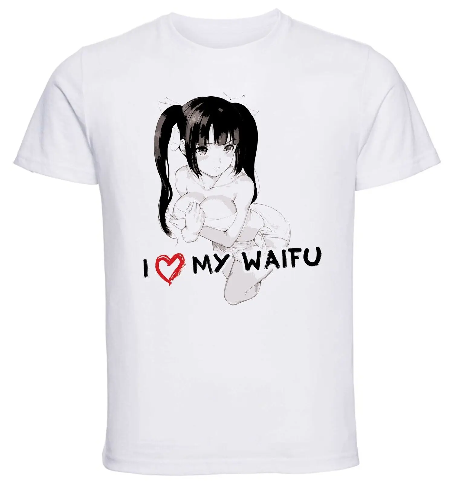 

White Black Ink Waifu TShirt Danmachi Hestia PE0390 Unisex clothing