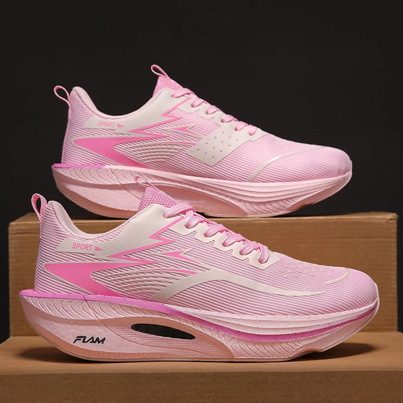 Herren-Laufschuhe, Tennisschuhe, atmungsaktive Laufschuhe mit Carbonplatte, hochelastische, rutschfeste und abriebfeste Außensohle, Herren- und Damenschuhe für Marathonläufe, sportliche Schuhe für den täglichen Gebrauch und zum Pendeln. – Detail 3