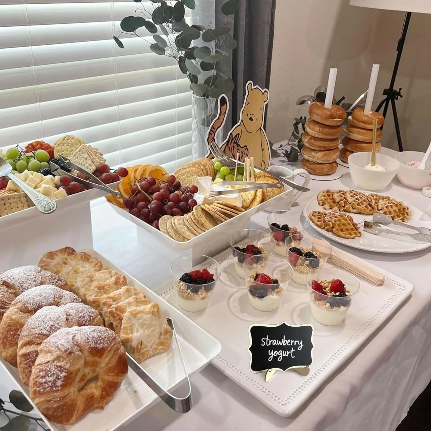 Wedding Table Cards Reusable Food Labels for Party Buffets,Creative Wooden Craft Mini 10pcs Mini Chalkboard Signs with Stands