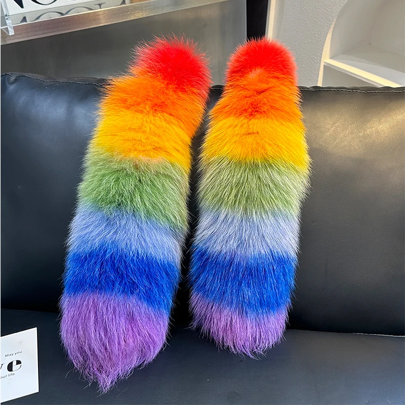 Huge Fluffy Faux Fur Fox Tail Keychain Bag Charms Therian Tail Fox Tail Keychain Fur Pendant Key Chain Plush Pendant Gift For