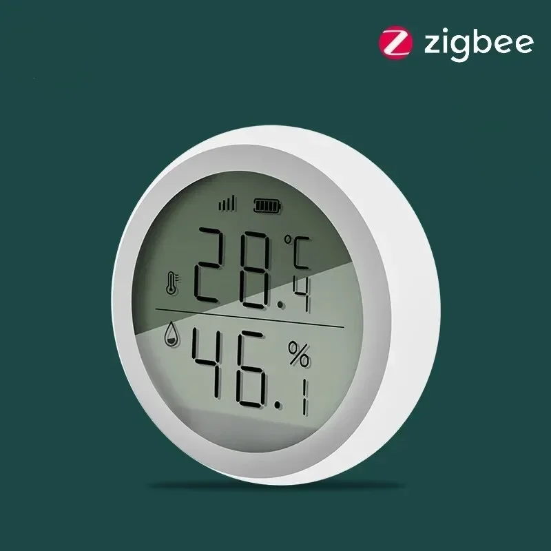 Tuya Smart ZigBee Thermometer Hause Innen Temperatur Und Feuchtigkeit Sensor Mit LCD Display APP Sprachsteuerung