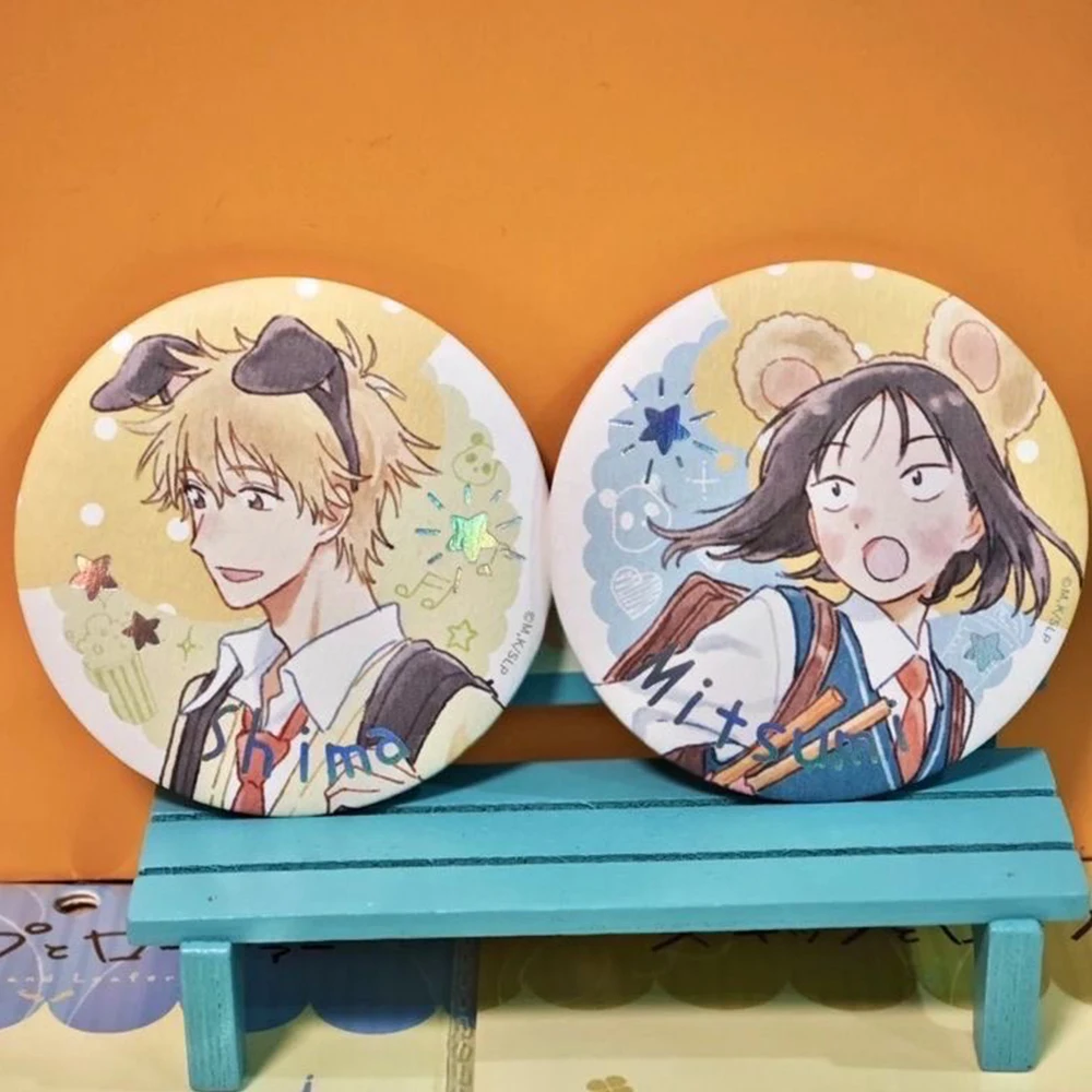 Anime Skip and Loafer Brooches Iwamura Mitsumi Shima Sousuke Cartoon Lapel Pin Badge for Clothes Backpack Decoration Gifts image 4