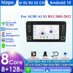 7862 2din Android Autoradio for Audi RS3 Sportback A3 8P S3 2003-2012 Car Radio Multimedia Video Player GPS Head Unit Carplay 4G