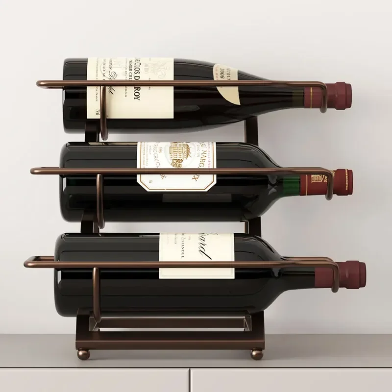 High-end Red Wine Rack, Horizontal Wine Bottle, Living Room Cabinet , Iron Display Rack, Home Wine Cabinet Ornaments