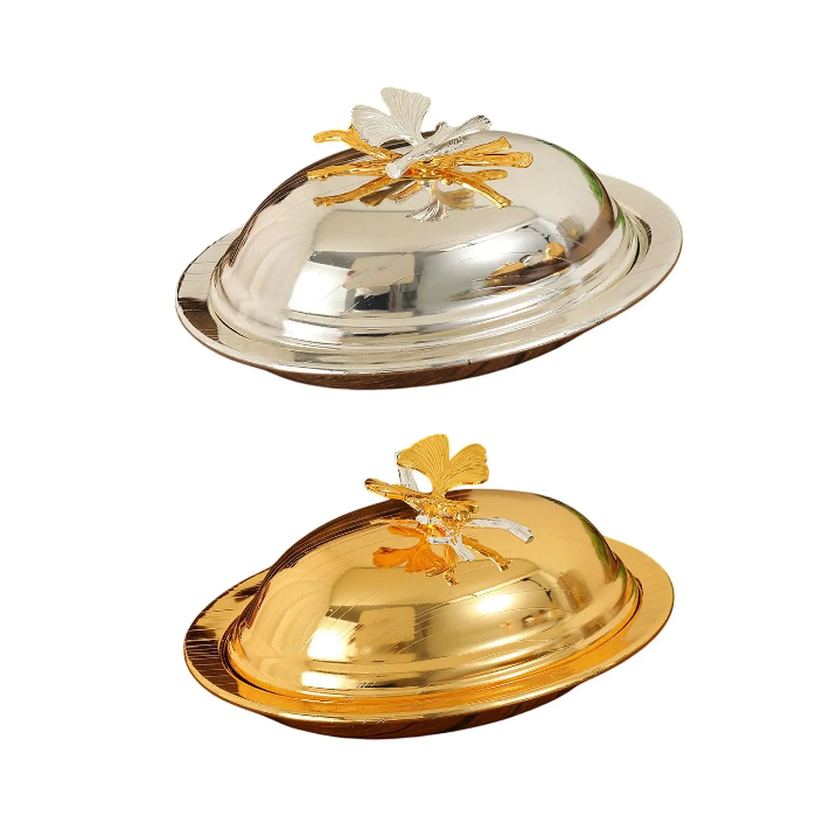 

Butter Dish Keeper with Lid Platter Snack Plate for Kitchen Hotels Buffets