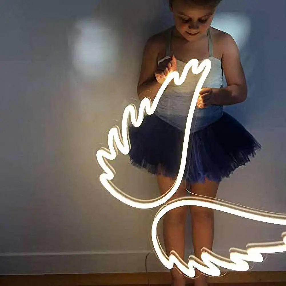 Princess Wing Neon Light Sign Queen LED Night Lights For Bar Pub Store Home Party Bedroom Decor Birthday Wedding Gift For Girl