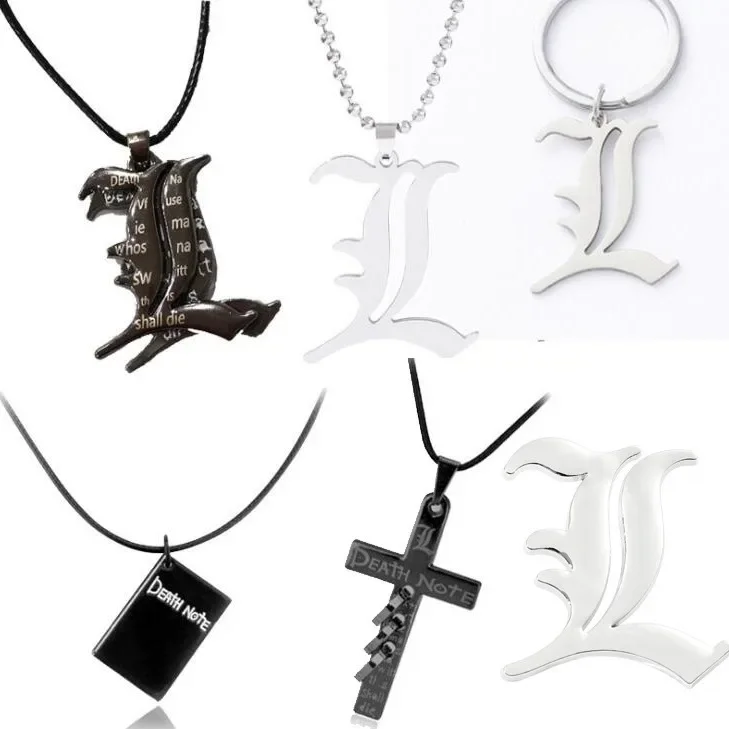 Death and Note Series Necklace Classic Dark Suspenseful Anime Peripheral Pendant Necklace Comic Fans Jewelry Presents