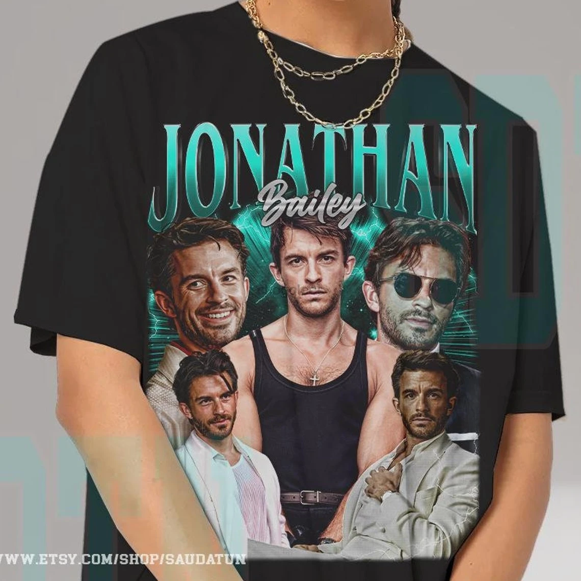 Jonathan Bailey Inspired Tee Unisex T-Shirt with Jonathan Bailey  Fan Gift Graphic Tee Casual Top