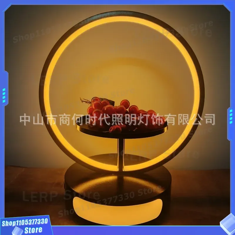 LED Fruit Plate for KTV Party Luminous Snack Platter Box Electronic Sound Bar Table Tray Rack Special Light Up Serving Dish