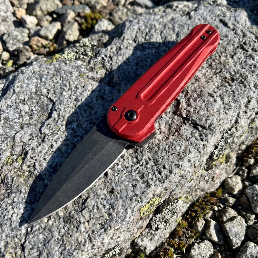 Edc Carry For Men - Kırmızı Saplı Katlanır Cep Bıçağı D2