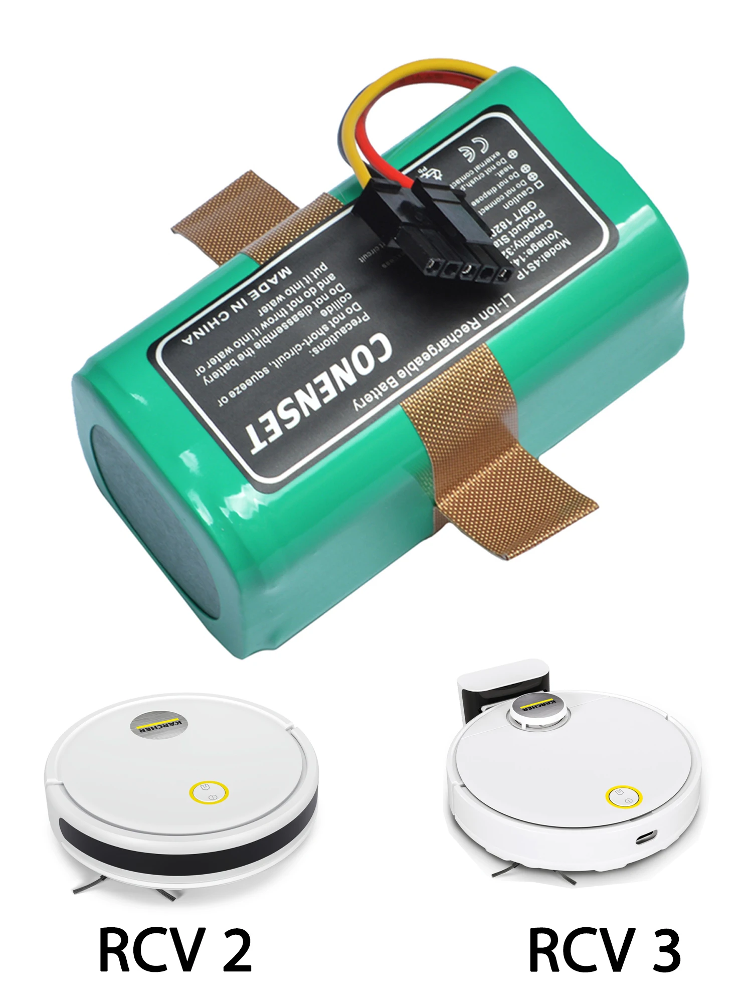 14.4V 3200mAh Replacement Battery For  KARCHER RCV2 RCV3 Robot Vacuum Cleaner Accessories Parts P/N: 9.778-214.0