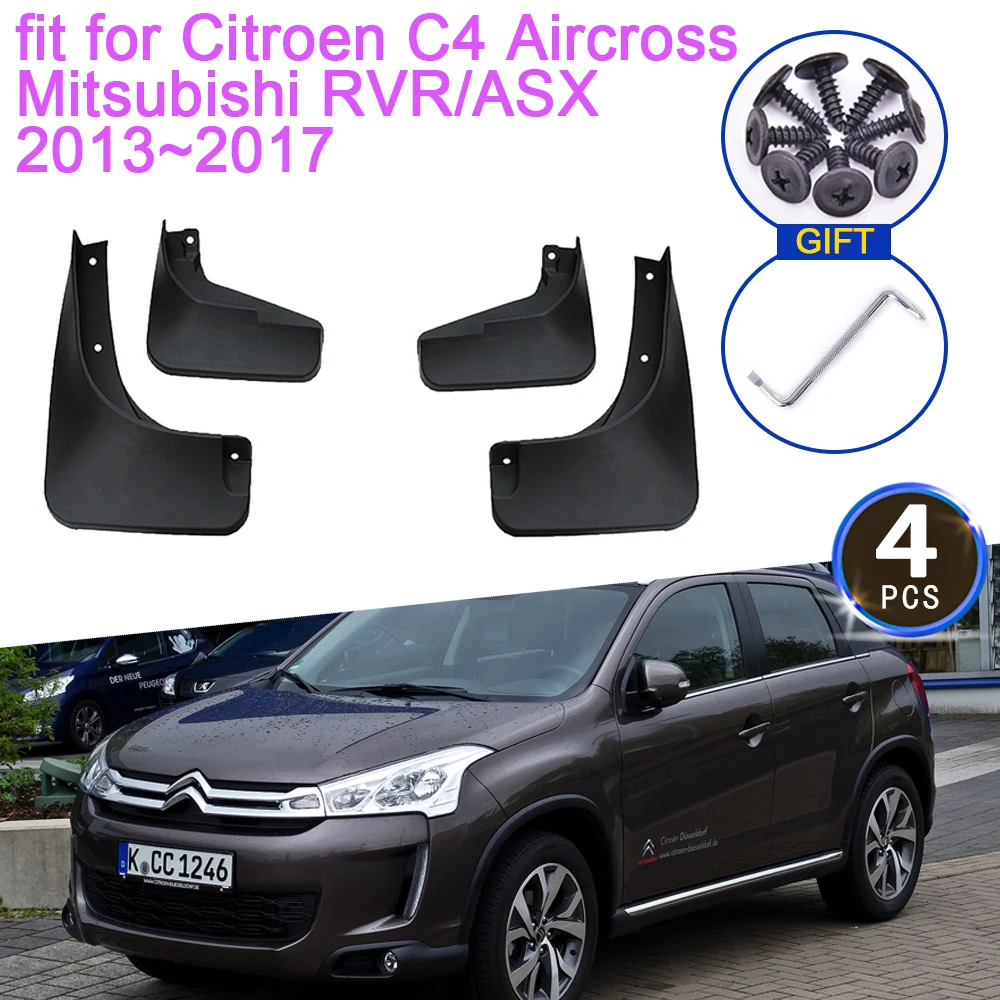 

Mudguard For Citroen C4 Aircross Mitsubishi RVR ASX Outlander Sport 2013~2017 Accessories Mudflaps Fenders Splash Guards 2016