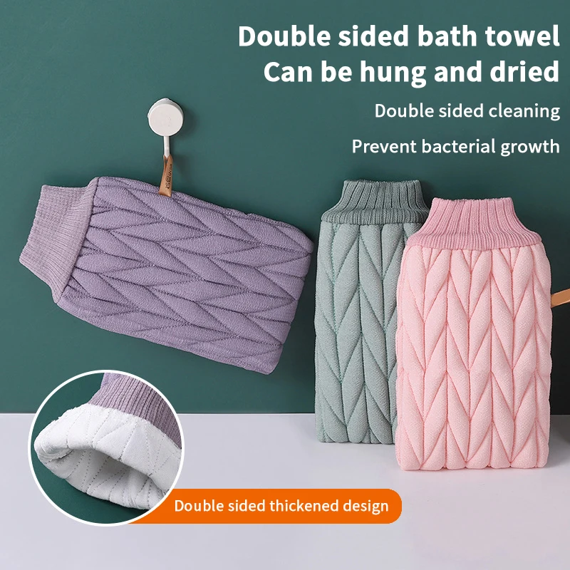 

Скруббер для ванны Мощные перчатки для удаления пятен Скраб для тела Отшелушивающая мочалка для душа Скраб для спины Прочное глубокое очищающее полотенце