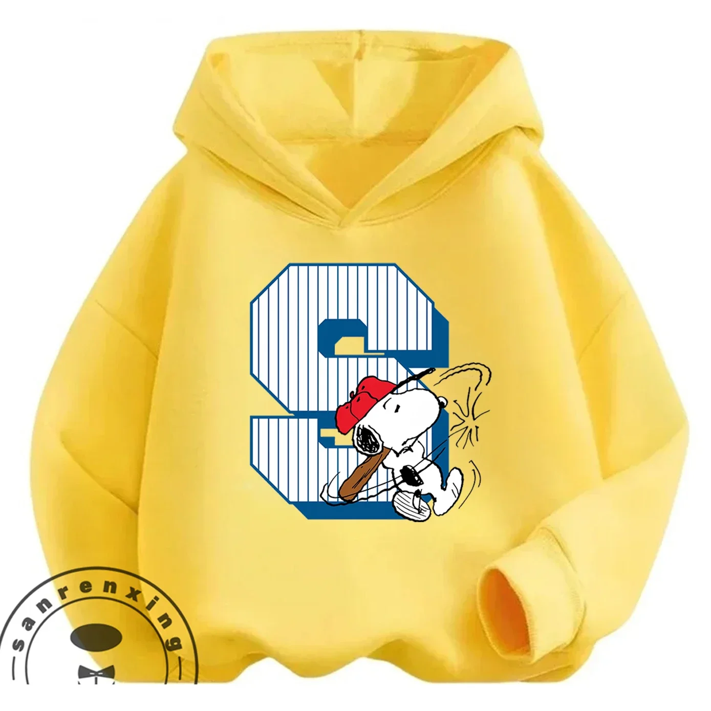 Trendy Street Style Hoodie Kawaii Cartoon Print Casual Outdoor Children Tops Snoopy 3 14