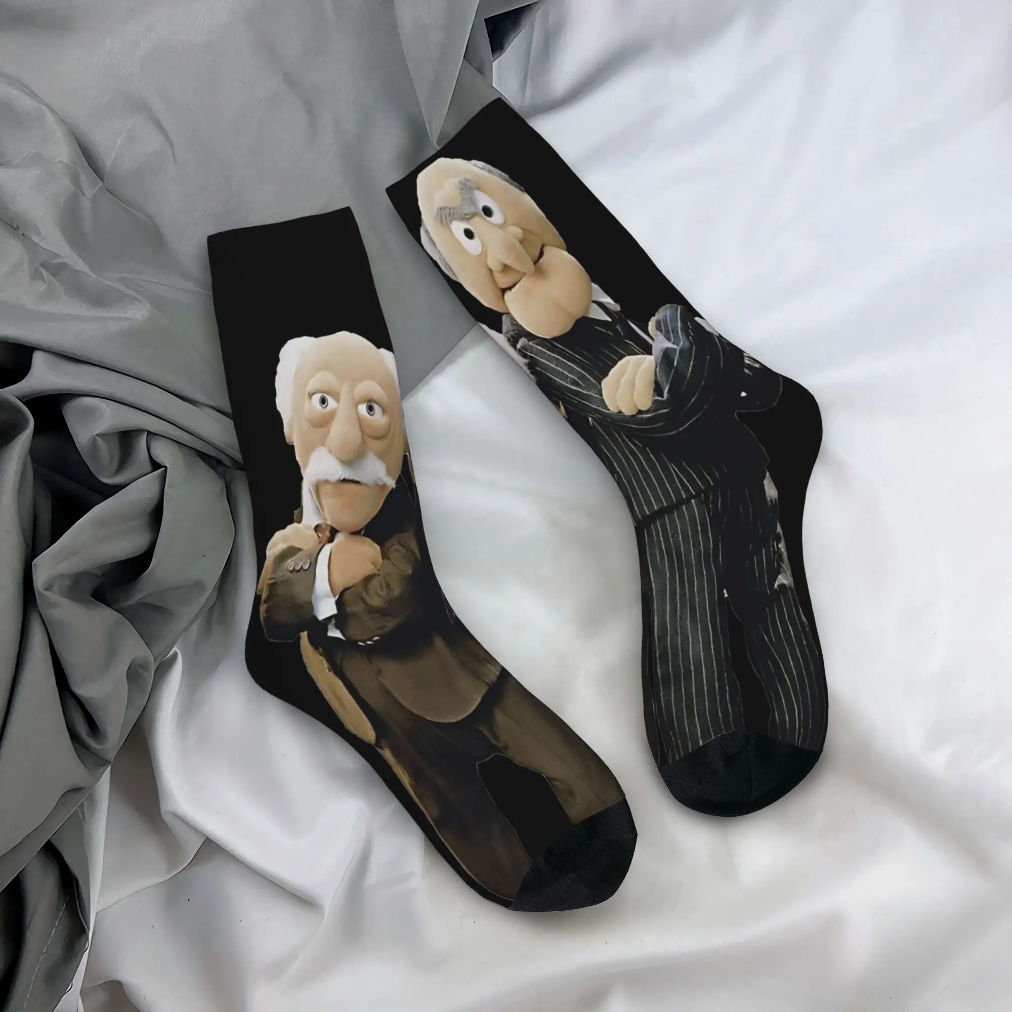 Statler and Waldorf  Theme Design Socks Accessories for Men Cozy Crew Socks