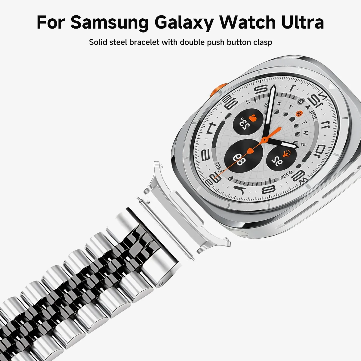 Stainless steel Strap for Samsung Galaxy Watch 8-7 Ultra 47mm Metal Butterfly buckle Belt for Samsung Galaxy Watch Ultra Strap