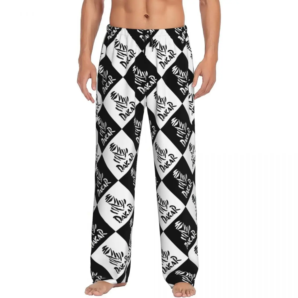 Pantaloni da pigiama D-Dakares per auto creativa da uomo con stampa personalizzata Pantaloni da notte per dormire con tasche