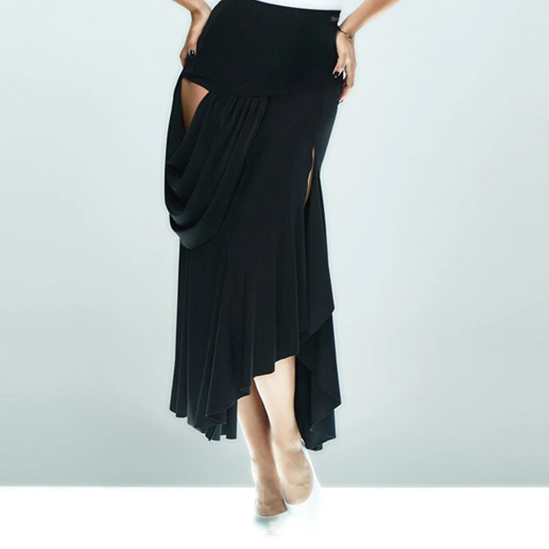 Abiti da ballo moderni estivi Gilet sexy con scollo a V Gonna da samba Donna Rumba Concorso di ballo latino Costume Abiti per adulti SL13133