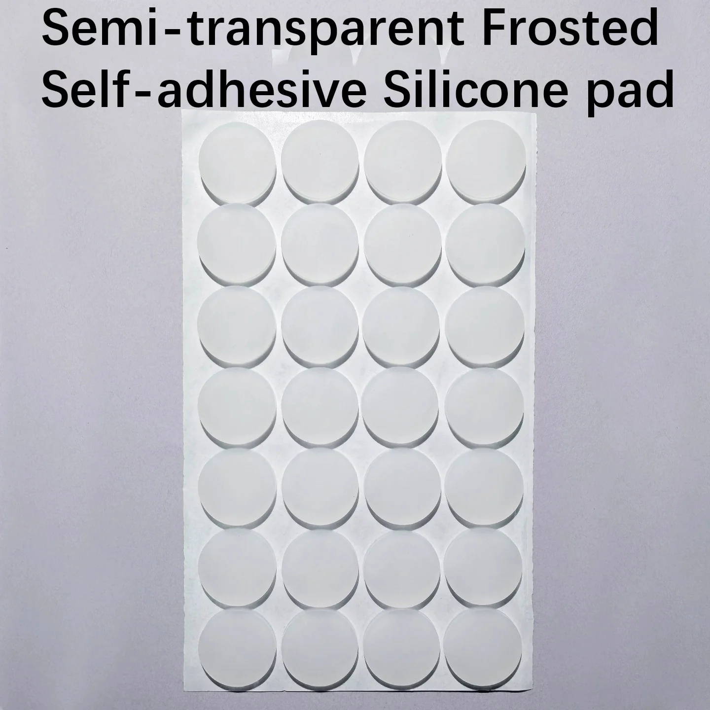 20-50pcs Semi-Transparent Frosted Silicone Sheet 5mm Thick, Self-Adhesive Non-Slip Rubber Base Pad, Adhesive Silicone Strip