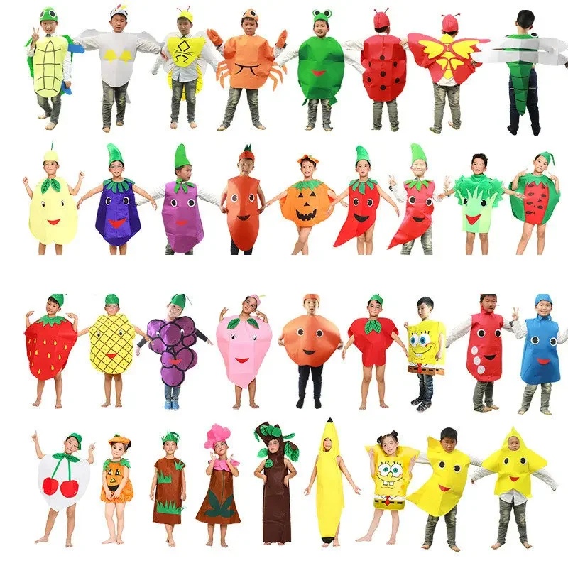 June 1 Children's Day Fruit And Vegetable Costume Pineapple Grape Apple Strawberry Corn Family Dance Performance Costume