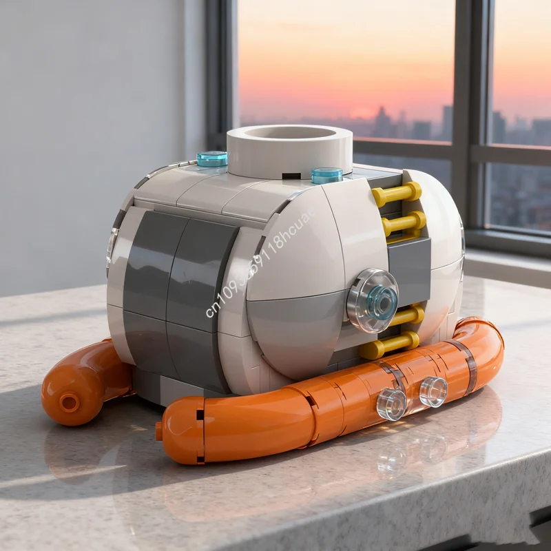 

196 шт. MOC Lifepod 1 Subnautica со знаками, модель строительных блоков, игрушки, креативный рождественский подарок, образовательный кирпич для детей