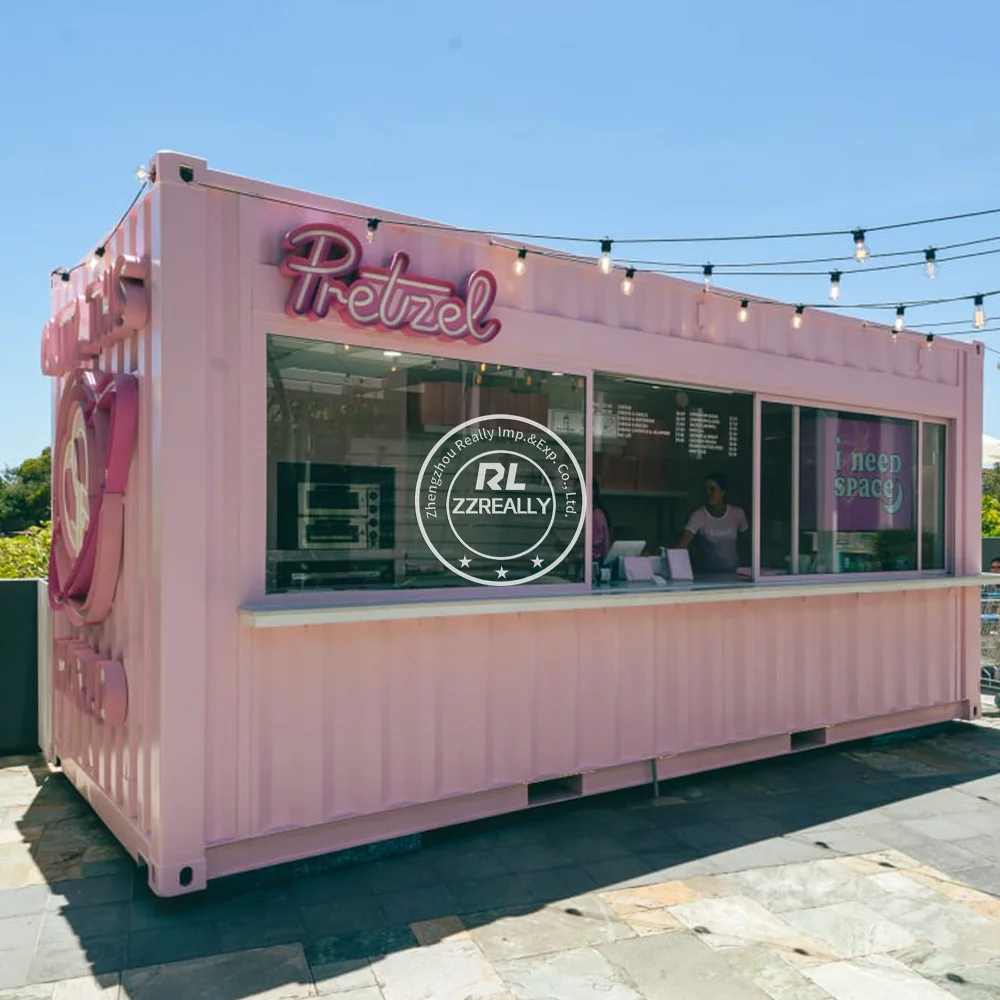 High Quality 20ft Modular Container Prefabricated House Cafe Beach  Restaurant container bar